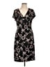 BCBG 100% Polyester Floral Black Casual Dress Size L - photo 1