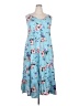Unbranded 100% Polyester Floral Blue Casual Dress Size XXL - photo 1