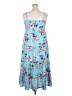 Unbranded 100% Polyester Floral Blue Casual Dress Size XXL - photo 2