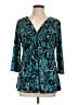 Ellen Tracy Teal 3/4 Sleeve Blouse Size L - photo 1