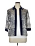 R&M Richards 100% Polyester Metallic Silver Jacket Size 14 Petite - photo 1