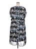 Signature 100% Polyester Print Blue Casual Dress Size 2X - photo 2