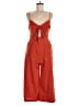 Lush Solid Orange Jumpsuit Size M - photo 1