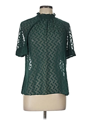 Feather Bone by Anthropologie Short Sleeve Blouse (view 1)