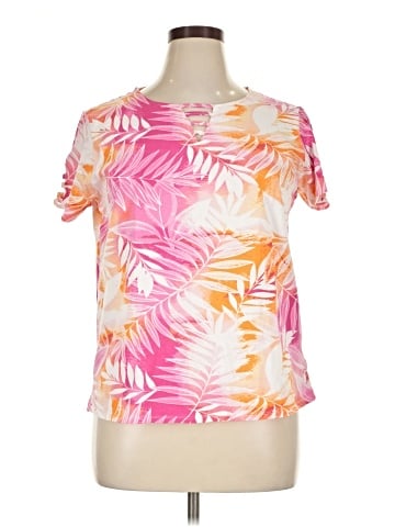 Caribbean Joe Short Sleeve Blouse (view 1)