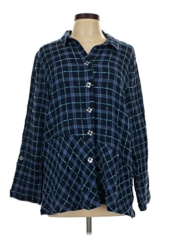 Habitat Long Sleeve Button-Down Shirt (view 1)