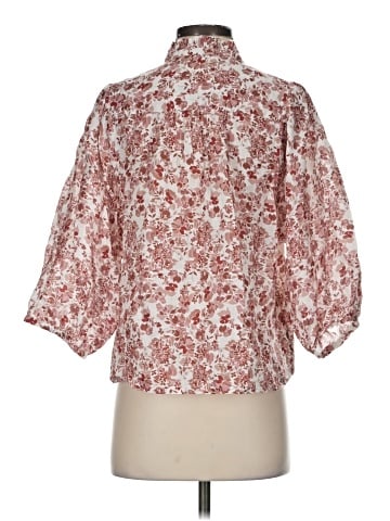 Garnet Hill 3/4 Sleeve Blouse (view 2)