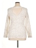 Jennifer Lopez Ivory Long Sleeve Top Size XL - photo 2