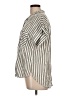 Alexander Jordan 100% Rayon Stripes Silver Short Sleeve Blouse Size L - photo 5