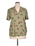 rue21 100% Polyester Floral Green Short Sleeve Blouse Size XL - photo 1