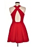 Francesca's Solid Red Cocktail Dress Size M - photo 2