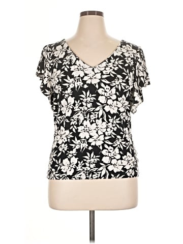 Lauren by Ralph Lauren Short Sleeve Blouse (view 1)