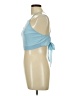 Papaya 100% Polyester Blue Sleeveless Top Size L - photo 5