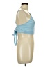 Papaya 100% Polyester Blue Sleeveless Top Size L - photo 4