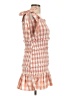 Mable Checkered-gingham Orange Cocktail Dress Size L - photo 4