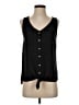 Fortune + Ivy 100% Polyester Black Sleeveless Blouse Size S - photo 1