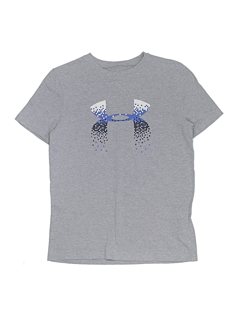 Pre-owned Under Armour Kids' Short Sleeve T-shirt In Silver