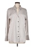 Maison d' Amelie Stripes Silver Long Sleeve Blouse Size M - photo 1