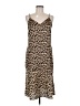 Sam Edelman 100% Polyester Animal Print Brown Casual Dress Size 8 - photo 1