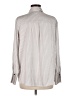 Maison d' Amelie Stripes Silver Long Sleeve Blouse Size M - photo 2