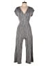 Caution to the Wind Tweed Gray Jumpsuit Size L - photo 1