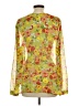 CAbi 100% Polyester Floral Yellow Long Sleeve Blouse Size L - photo 2