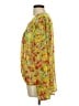 CAbi 100% Polyester Floral Yellow Long Sleeve Blouse Size L - photo 5