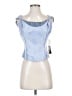 Xscape 100% Acetate Blue Sleeveless Blouse Size 10 (petite) - photo 1