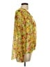 CAbi 100% Polyester Floral Yellow Long Sleeve Blouse Size L - photo 4