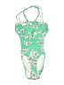 Venus Floral Green One Piece Swimsuit Size 12 - photo 1
