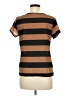 Papaya 100% Polyester Stripes Brown Short Sleeve Top Size M - photo 2