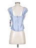Xscape 100% Acetate Blue Sleeveless Blouse Size 10 (petite) - photo 2