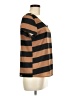 Papaya 100% Polyester Stripes Brown Short Sleeve Top Size M - photo 4