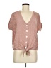 Universal Thread 100% Rayon Brown Short Sleeve Blouse Size M - photo 1
