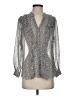 L'Agence Polka Dots Silver Long Sleeve Blouse Size Sm (1) - photo 1