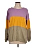 Bibi Color Block Purple Long Sleeve Top Size L - photo 1