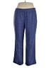 Talbots Print Blue Casual Pants Size 14 Petite - photo 1