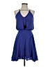 Milly Solid Blue Casual Dress Size 0 - photo 1