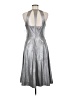 H By Halston 100% Polyester Metallic Silver Cocktail Dress Size 6 - photo 2