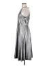 H By Halston 100% Polyester Metallic Silver Cocktail Dress Size 6 - photo 5