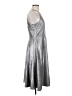 H By Halston 100% Polyester Metallic Silver Cocktail Dress Size 6 - photo 4
