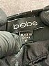 Bebe 100% Silk Chevron-herringbone Black Gray Silk Skirt Size 6 - photo 5