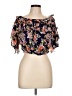 Almost Pink 100% Polyester Black Short Sleeve Blouse Size L - photo 1