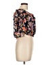 Almost Pink 100% Polyester Black Short Sleeve Blouse Size L - photo 4