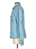 Aqua 100% Tencel Blue Long Sleeve Button-Down Shirt Size S - photo 5