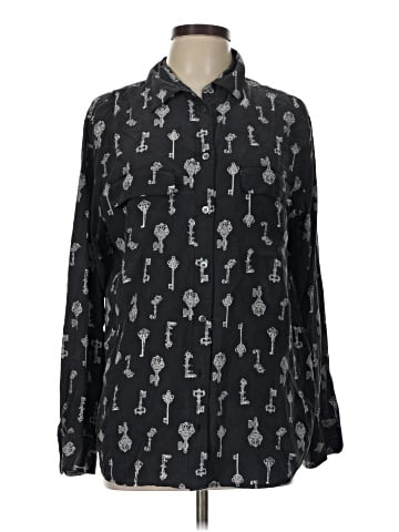 Equipment Long Sleeve Silk Top (view 1)
