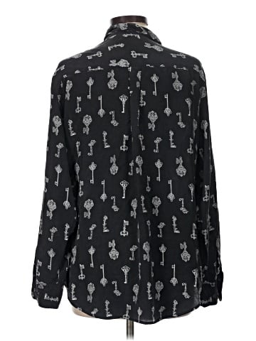 Equipment Long Sleeve Silk Top (view 2)