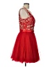 Sherri Hill 100% Polyester Solid Red Cocktail Dress Size 12 - photo 4