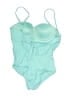 Unbranded Solid Teal One Piece Swimsuit Size 12 - photo 2