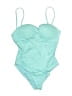 Unbranded Solid Teal One Piece Swimsuit Size 12 - photo 1
